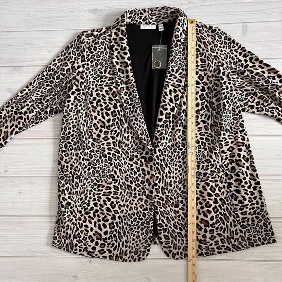 Susan Graver NWT 3XP Leopard Animal Print Knit Jacket - Picture 5 of 12